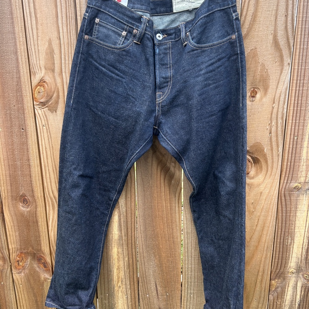 Men's Rogue Territory Dark Wash Raw Denim Jeans Size 33/30